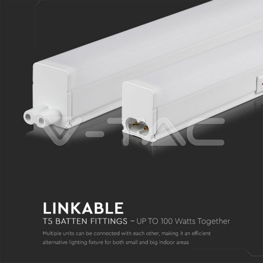 4W LED Batten Fitting Square SAMSUNG Chip T5 30cm 3000K - 9