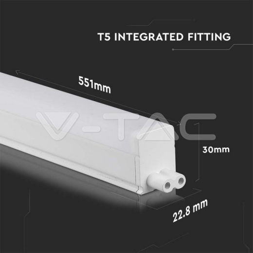 7W LED Batten Fitting SAMSUNG Chip T5 60cm 6500K - 16