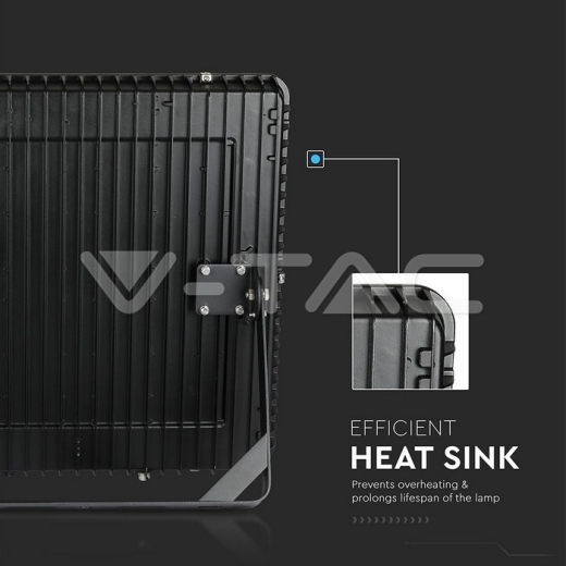 1000W LED Floodlight SMD SAMSUNG Chip Slim Black Body 6400K 120 lm/W - 6