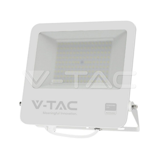 100W LED Floodlight SMD SAMSUNG Chip 1m Wire White Body Grey Frosted Glass 6400K - 1