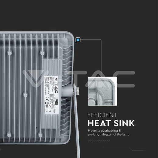 Proyector LED 100W SMD SAMSUNG CHIP Cuerpo Gris 4000K - 8