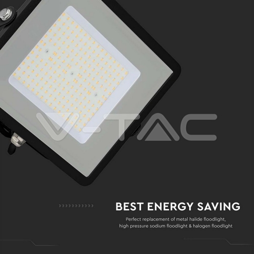 100W LED Floodlight SMD SAMSUNG Chip Slim Black Body 4000K - 8