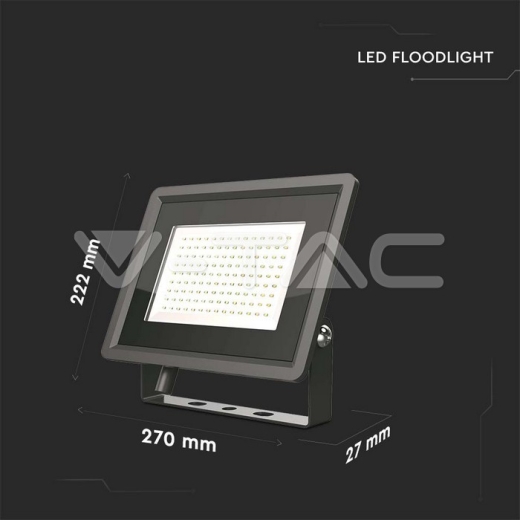 100W LED Floodlight SMD F-Series Black Body 6500K - 7