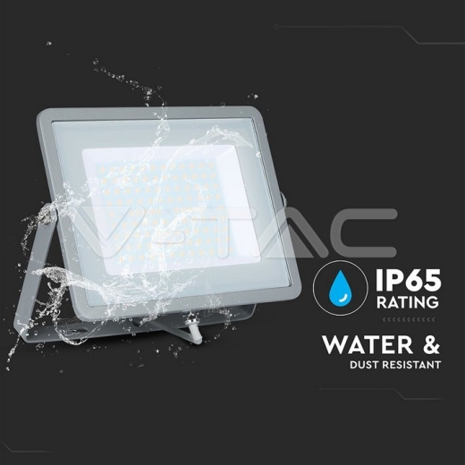 100W LED Floodlight SMD SAMSUNG Chip Slim Grey Body 3000K - 10
