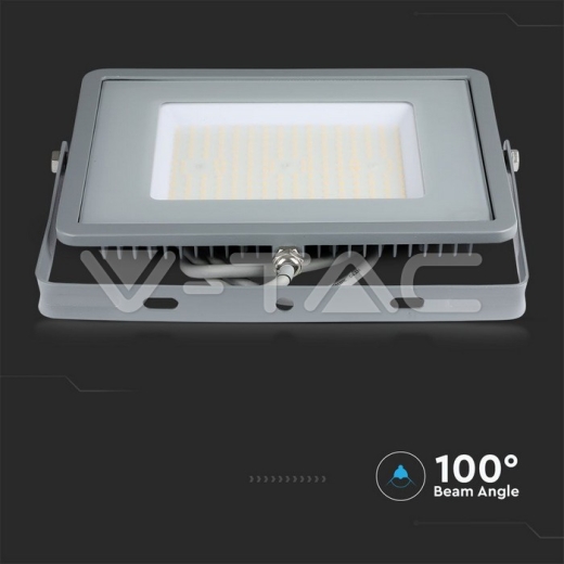 100W LED Floodlight SMD SAMSUNG Chip Slim Grey Body 4000K - 11