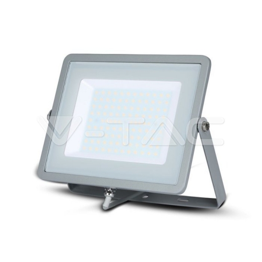100W LED Floodlight SMD SAMSUNG Chip Slim Grey Body 6400K - 1