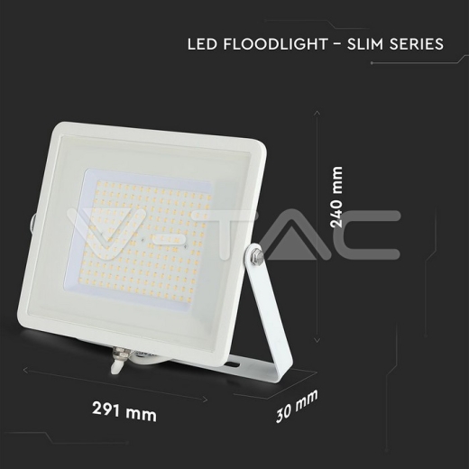 Proyector LED 100W SMD SAMSUNG Chip Slim Cuerpo blanco 4000K 115lm/w - 12