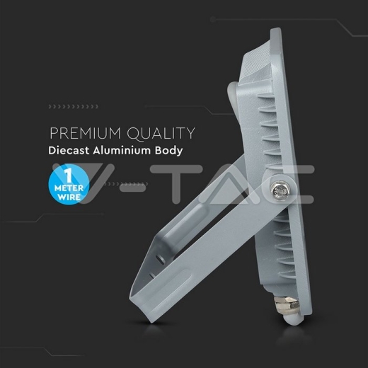 100W LED Floodlight SMD SAMSUNG Chip Slim Grey Body 6500K - 10