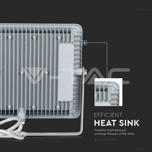 100W LED Floodlight SMD SAMSUNG Chip Slim Grey Body 6500K - 7