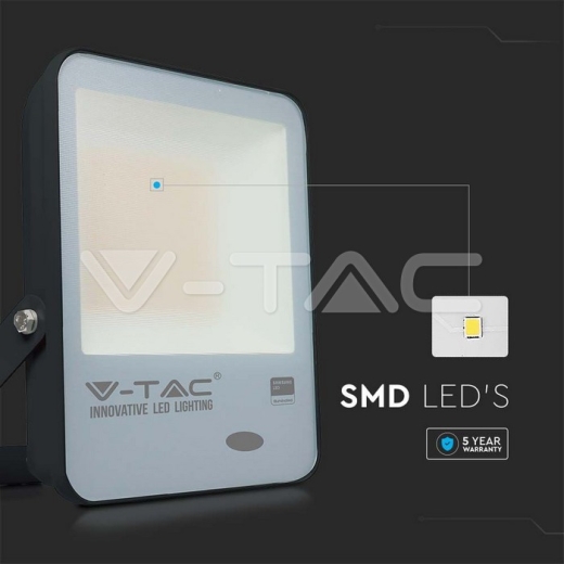 100W LED Sensor Day Light Floodlight SAMSUNG Chip 100 lm/W Black Body 3000K - 2