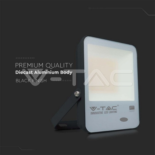 100W LED Sensor Day Light Floodlight SAMSUNG Chip 100 lm/W Black Body 3000K - 8