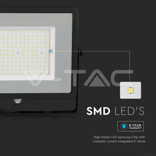 100W LED Floodlight SMD SAMSUNG Chip Slim White Body 4000K - 6