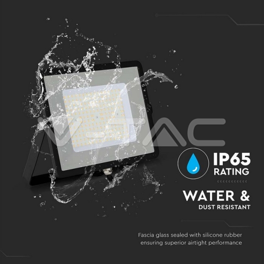 100W LED Floodlight SMD SAMSUNG Chip Slim White Body 4000K - 9