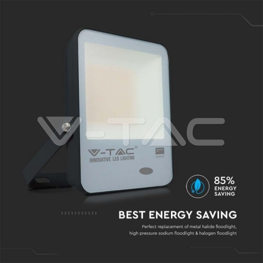 100W LED Sensor Day Light Floodlight SAMSUNG Chip 100 lm/W Black Body 6500K - 5