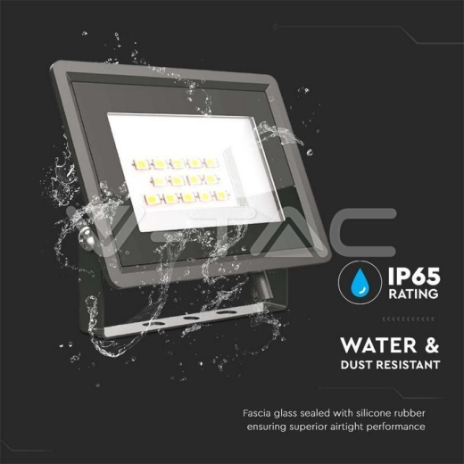 10W LED Floodlight SMD F-Series Black Body 3000K - 5