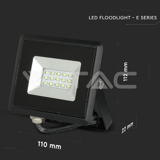 10W LED Floodlight SMD E-Series Black Body Green IP65 - 12