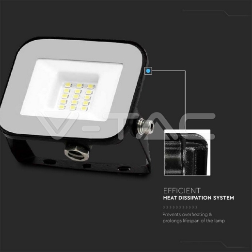 10W LED Floodlight SMD SAMSUNG Chip PRO-S Grey Body 3000K - 3
