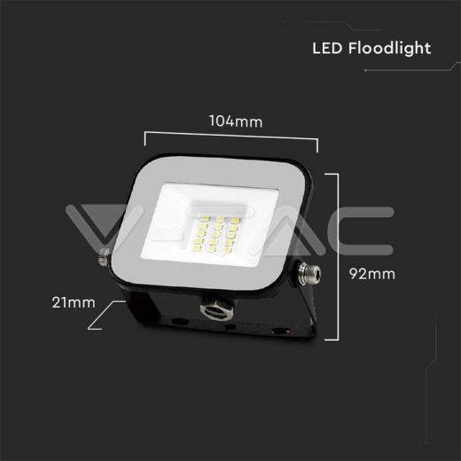 10W LED Floodlight SMD SAMSUNG Chip PRO-S Grey Body 3000K - 7