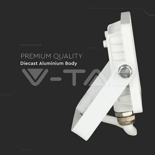 10W LED Floodlight SMD SAMSUNG Chip Slim White Body 4000K - 11