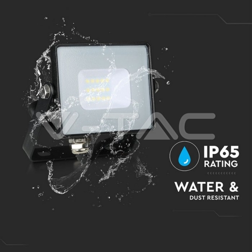 10W LED Floodlight SMD SAMSUNG Chip Slim Black Body 3000K - 10