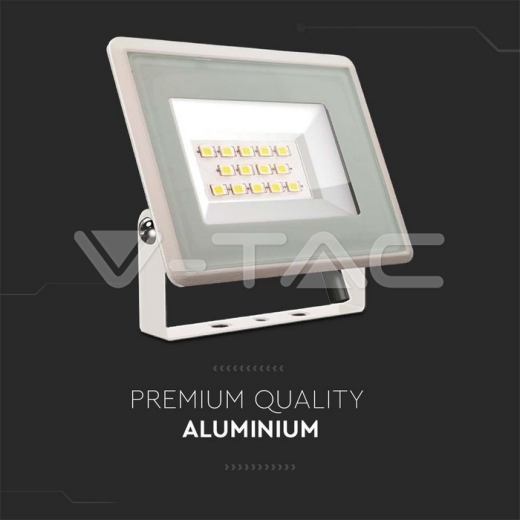 10W LED Floodlight SMD F-Series White Body 6400K - 6