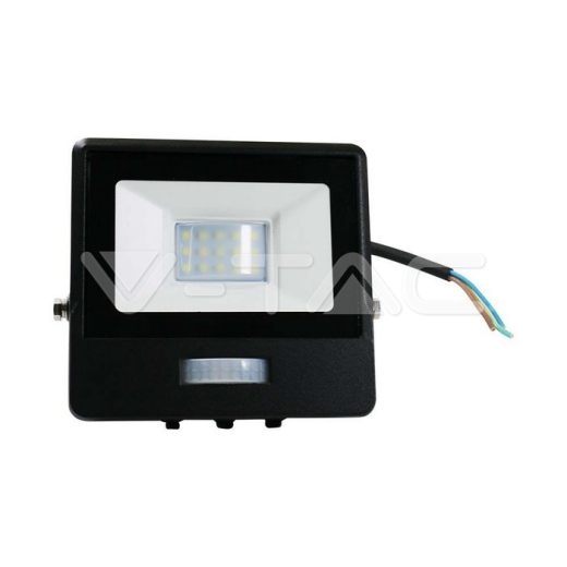 10W LED PIR Sensor Floodlight SAMSUNG Chip Black Body 4000K 1M Cable - 2