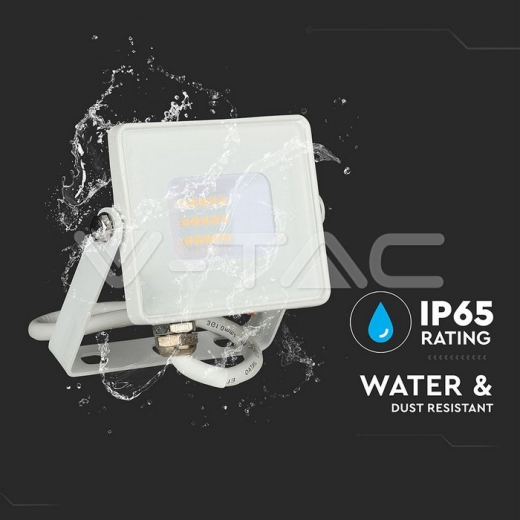 10W LED Floodlight SMD SAMSUNG Chip Slim White Body 6400K - 10