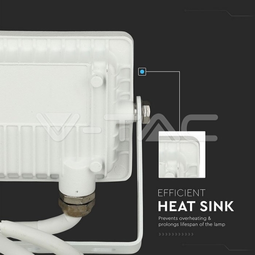 10W LED Floodlight SMD SAMSUNG Chip Slim White Body 6400K - 8