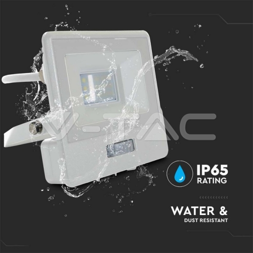 Proyector LED 10W PIR Sensor SAMSUNG Chip Cuerpo Blanco 4000K ,cable de 1m - 6