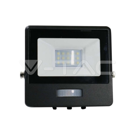 10W LED PIR Sensor Floodlight SAMSUNG Chip Black Body 4000K - 2