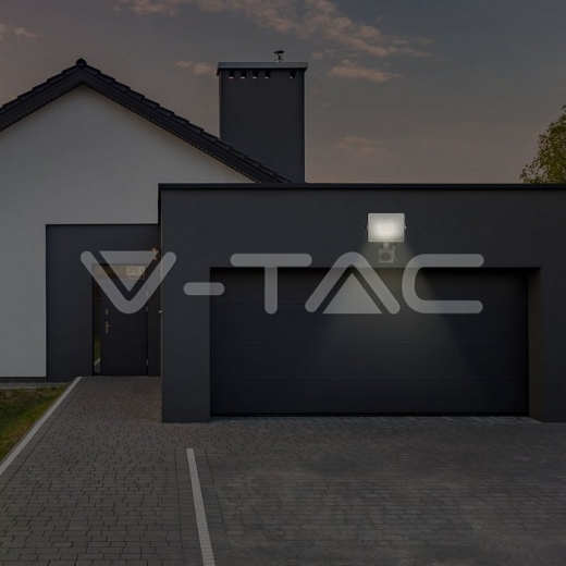 10W LED Sensor Floodlight SAMSUNG Chip Cut-OFF Function White Body 6400K - 14