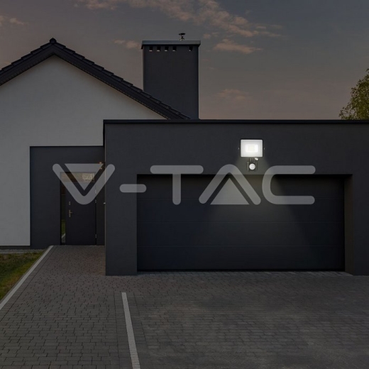 Proyector de LED 10W SAMSUNG Chip con sensor cuerpo negro 6400K - 14