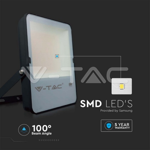 150W LED Floodlight SMD SAMSUNG Chip Black Body 6500K 160 lm/W - 3