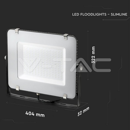 150W LED Floodlight SMD SAMSUNG Chip Slim Black Body 4000K - 11