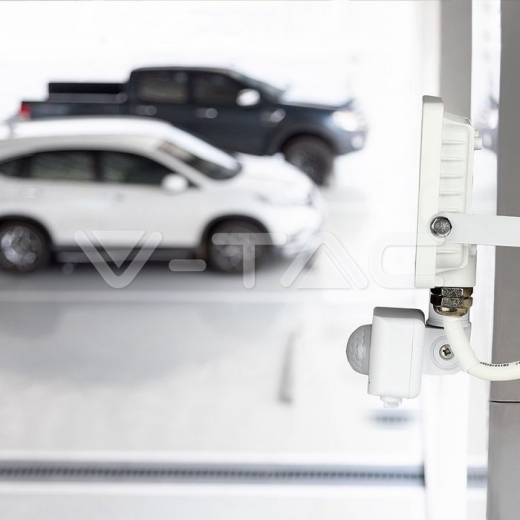 10W LED Sensor Floodlight SAMSUNG Chip Cut-OFF Function White Body 3000K - 13