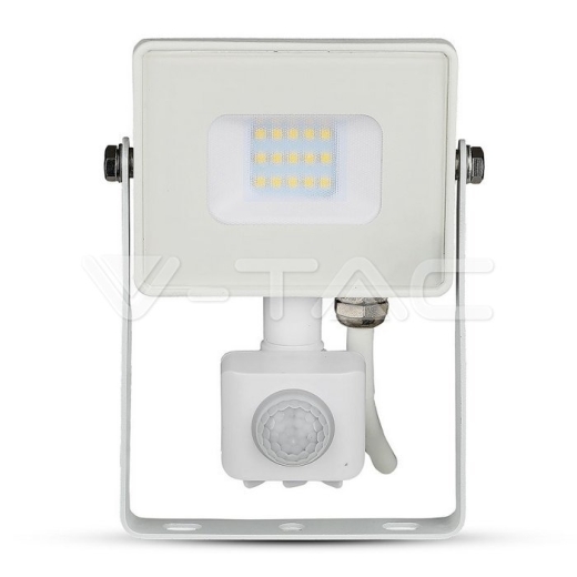 10W LED Sensor Floodlight SAMSUNG Chip Cut-OFF Function White Body 3000K - 2