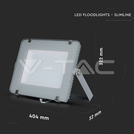 150W LED Floodlight SMD SAMSUNG Chip Slim Grey Body 4000K - 11