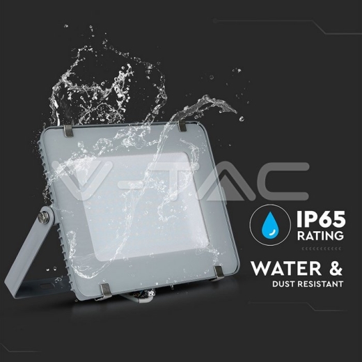 150W LED Floodlight SMD SAMSUNG Chip Slim Grey Body 4000K - 9