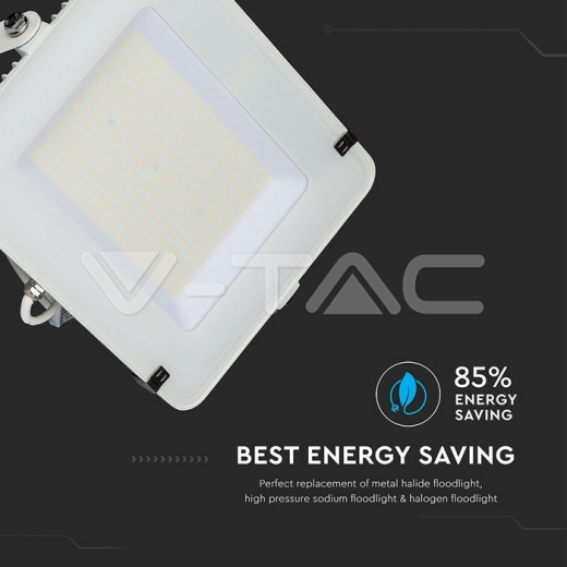 150W LED Floodlight SMD SAMSUNG Chip Slim White Body 6400K 120 lm/Watt - 9