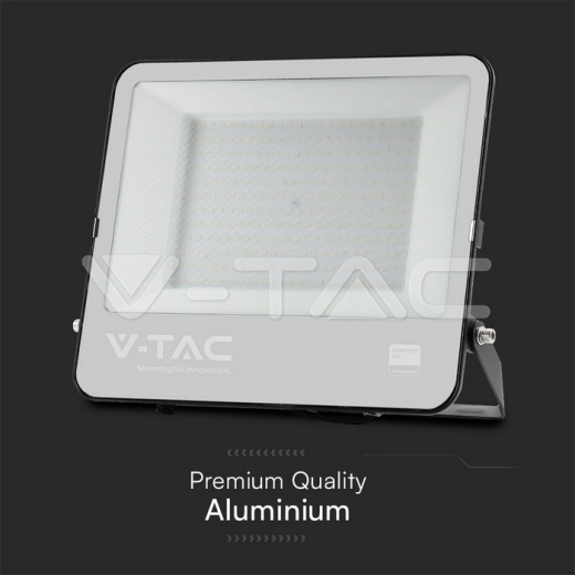 200W LED Floodlight SMD SAMSUNG Chip 1m Wire Black Body Grey Frosted Glass 6500K - 6