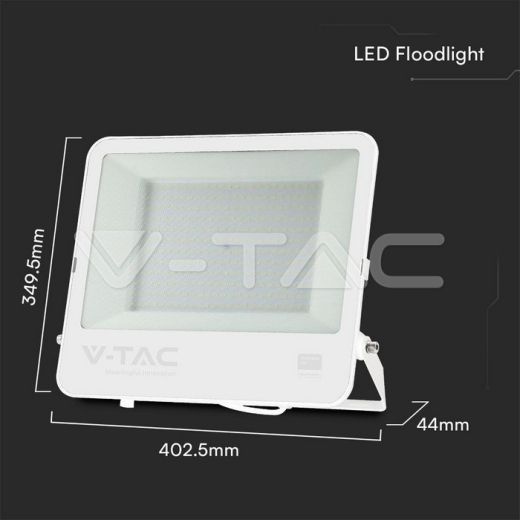 200W LED Floodlight SMD SAMSUNG Chip 1m White White Body White Frosted Glass 6400K - 7