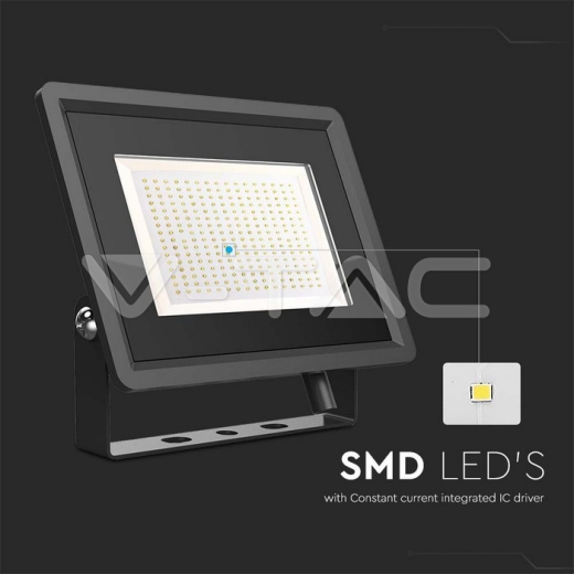 200W LED Floodlight SMD F-Series Black Body 6500K - 2