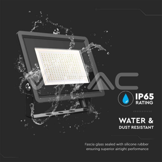 200W LED Floodlight SMD F-Series Black Body 6500K - 5