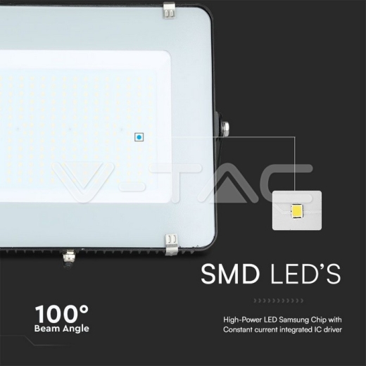 Foco LED 200W SMD SAMSUNG Chip 4000K Cuerpo negro - 6