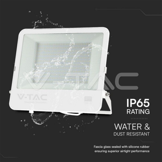 200W LED Floodlight SMD SAMSUNG Chip 1m Wire White Body White Frosted Glass 4000K - 5