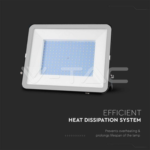 200W LED Floodlight SMD SAMSUNG Chip PRO-S Black Body 4000K - 3