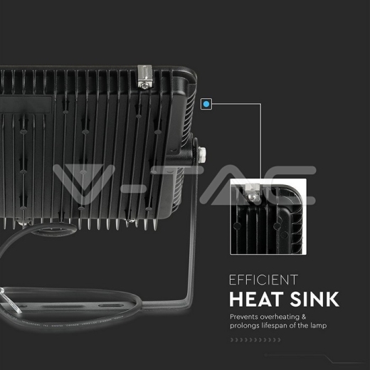 200W LED Floodlight SMD SAMSUNG Chip Slim Black Body 6500K - 8