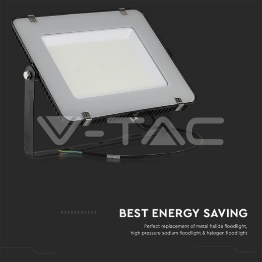 200W LED Floodlight SMD SAMSUNG Chip Slim Black Body 6500K - 9