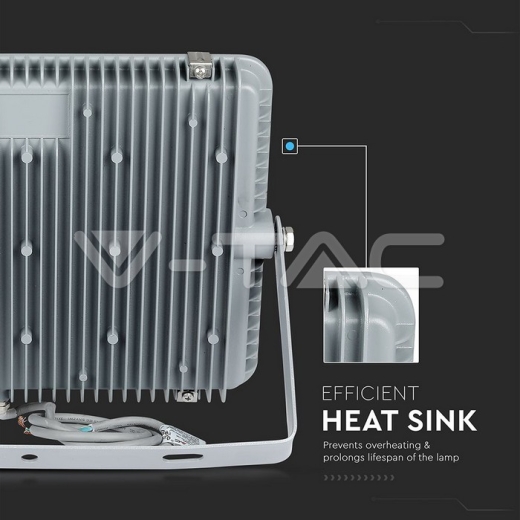 200W LED Floodlight SMD SAMSUNG Chip Slim Grey Body 4000K - 8