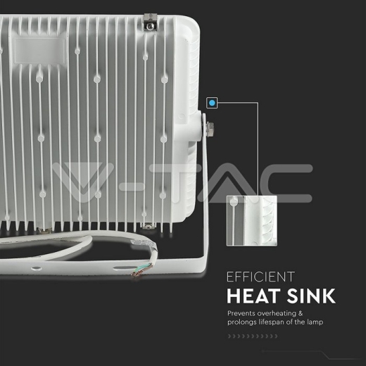 200W LED Floodlight SMD SAMSUNG Chip Slim White Body White - 7